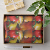 Rode en gele paprika's tissuepapier (Geschenk)