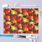 Rode en gele paprika's tissuepapier (Craft)