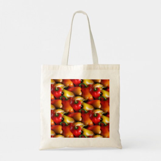 Rode en Gele Paprika's Tote Bag (Achterkant)