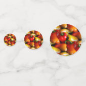 Rode en gele Peppers Tafel Confetti (Achterkanten)