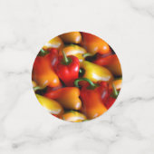 Rode en gele Peppers Tafel Confetti (Kleine voorkant)