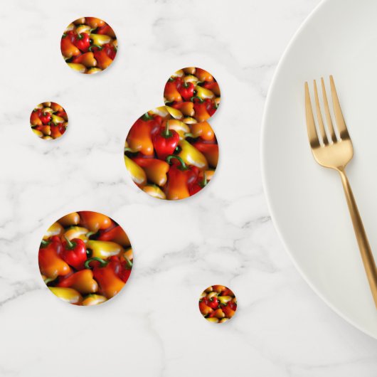Rode en gele Peppers Tafel Confetti (Groep)