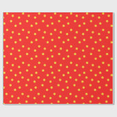 Rode en gele polka dot cadeaupapier (Vlak)