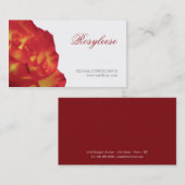 Rode en gele roze - Florist / Florist Visitekaartje (Voorkant / Achterkant)