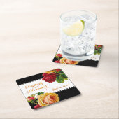 Rode en gele rozen  Boheems gebruik Kartonnen Onderzetters (Insitu)