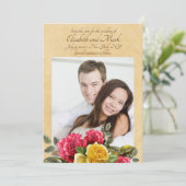  rode en gele rozen Foto opslaan Datum Save The Date (Staand voorkant)