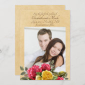  rode en gele rozen Foto opslaan Datum Save The Date (Voorkant / Achterkant)