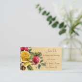  rode en gele rozen informatiekaartje (Staand voorkant)