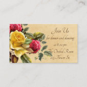  rode en gele rozen informatiekaartje (Voorkant)