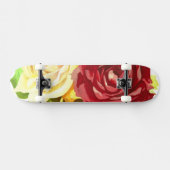 Rode en gele rozen kunst skateboard (Horizontaal)