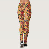 Rode En Gele Rozen Leggings (Achterkant)