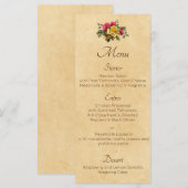  rode en gele rozen menu (Voorkant / Achterkant)