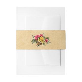 rode en gele rozen uitnodigingen wikkel