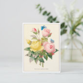 Rode en gele rozen van Pierre Joseph Redoute Briefkaart (Staand voorkant)