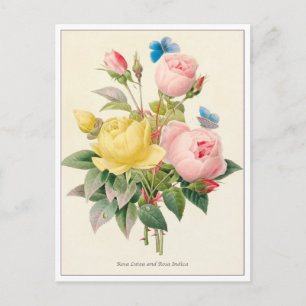 Rode en gele rozen van Pierre Joseph Redoute Briefkaart
