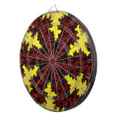 Rode en gele sneeuwvlokken dartbord (Voorkant Rechts)