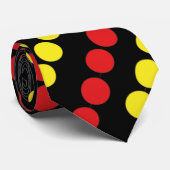 Rode en gele Stippen cool Stropdas (Opgerold)