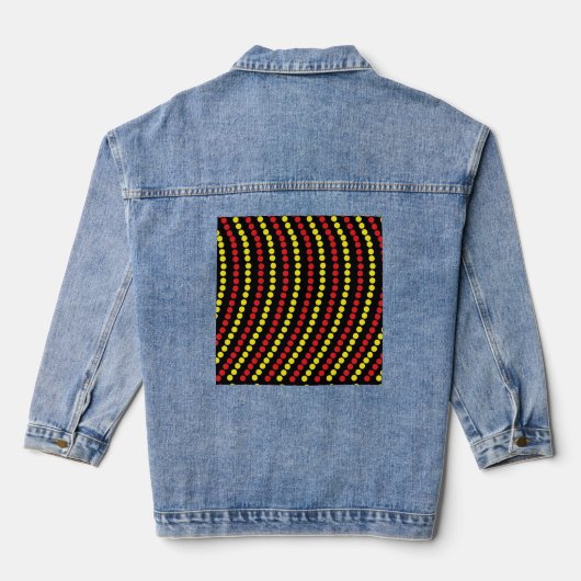 Rode en Gele Stippen Koel Denim Jacket (Achterkant)