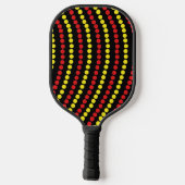 Rode en Gele Stippen Koel Pickleball Paddle (Achterkant)