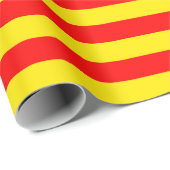 Rode en gele strepen ontwerp cadeaupapier (Rol Hoek)