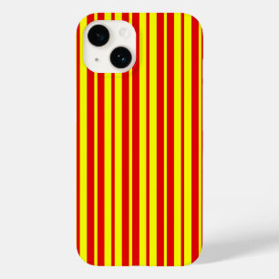 Rode en gele strepen ontwerp Case-Mate iPhone 14 hoesje