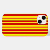 Rode en gele strepen ontwerp Case-Mate iPhone case (Achterkant (horizontaal))