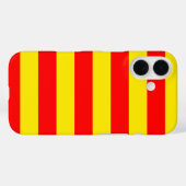 Rode en gele strepen ontwerp Case-Mate iPhone case (Achterkant (horizontaal))