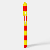 Rode en gele strepen ontwerp Case-Mate iPhone case (Achterkant / Links)