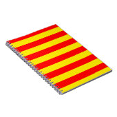Rode en gele strepen ontwerp notitieboek (Rechterzijde)