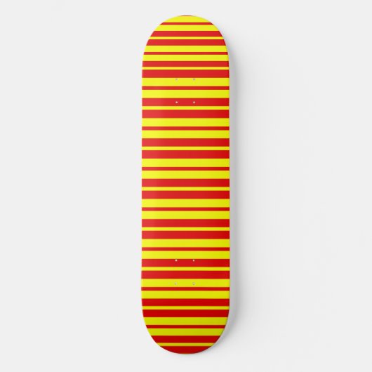 Rode en gele strepen ontwerp persoonlijk skateboard (Voorkant)