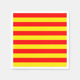 Rode en gele strepen ontwerp servet