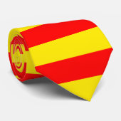 Rode en gele strepen ontwerp stropdas (Opgerold)