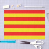 Rode en gele strepen ontwerp tissuepapier (Craft)