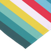 Rode en gele strepen tussen blauwe tinten lange tafelloper (Hoek)