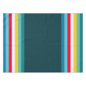 Rode en gele strepen tussen blauwe tinten tafelkleed (Voorkant (Horizontaal))