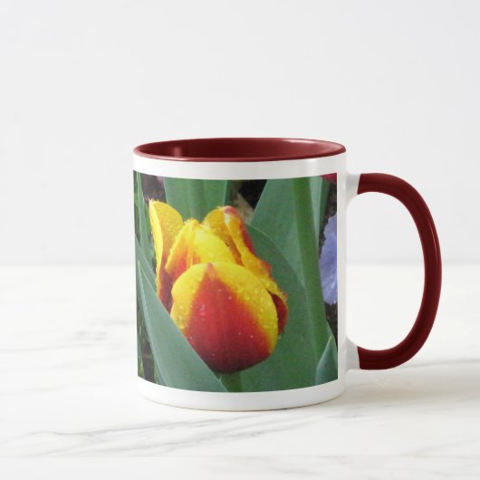 rode en gele tulp keramische mok (Rechts)