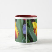 rode en gele tulp keramische mok (Midden)