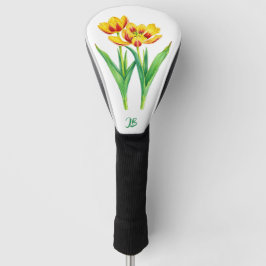 Rode en Gele Tulpen Golf Head Cover