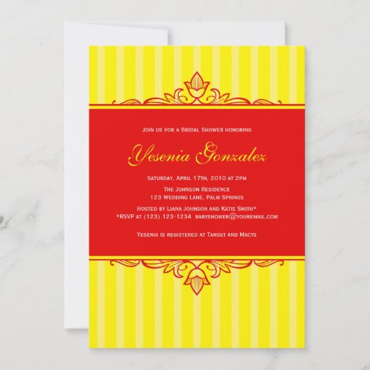 Rode en gele uitnodigingen (Voorkant)