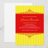 Rode en gele uitnodigingen (Voorkant / Achterkant)