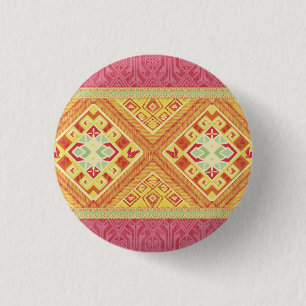 Rode en gele veren Button