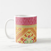 Rode en gele veren koffiemok (Links)