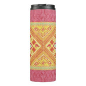 Rode en gele veren thermosbeker (Achterkant)