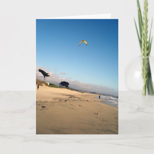 Rode en Gele Vlieger, Wenskaart Kaart (Voorkant)