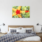 Rode en Gele Zeester 2 Canvas Afdruk (Insitu (Slaapkamer))