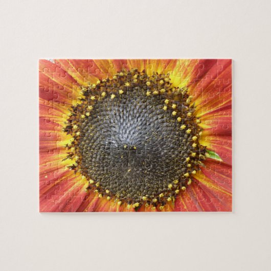 Rode en gele zonnebloem Puzzle Legpuzzel (Horizontaal)