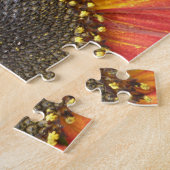 Rode en gele zonnebloem Puzzle Legpuzzel (Zijkant)