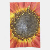 Rode en gele zonnebloemen keukenhanddoeken (Verticaal)