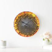 Rode en gele zonnebloempluis grote klok (Huis)