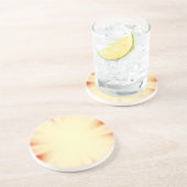 rode en gele zonnebrand zandsteen onderzetter (Zijkant)